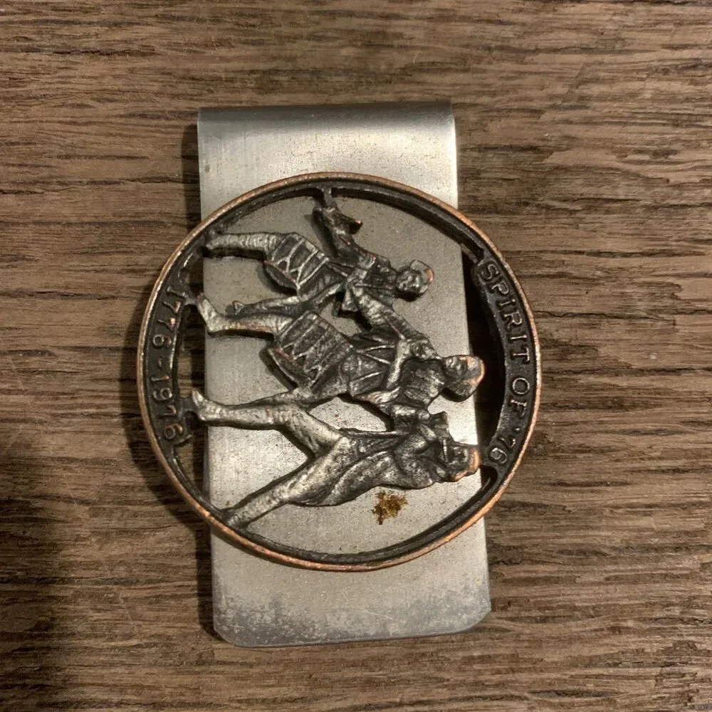 VTG Money Clip United States of America 1776-1976 bicentennial 200 yrs
